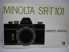 MINOLTA SRT-101 camera owners manual . SRT101 Instruction Manual. English