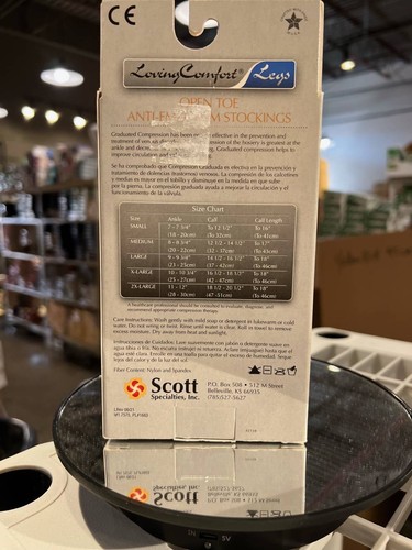 Loving Comfort Open Toe Anti-Embolism Stockings 15-20mmHg (Beige) 2X-Large - 第 2/3 張圖片
