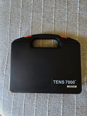 TENS 7000 Digital Muscle Stimulator Unit with Hard Case & Pads - Open Box / Mint