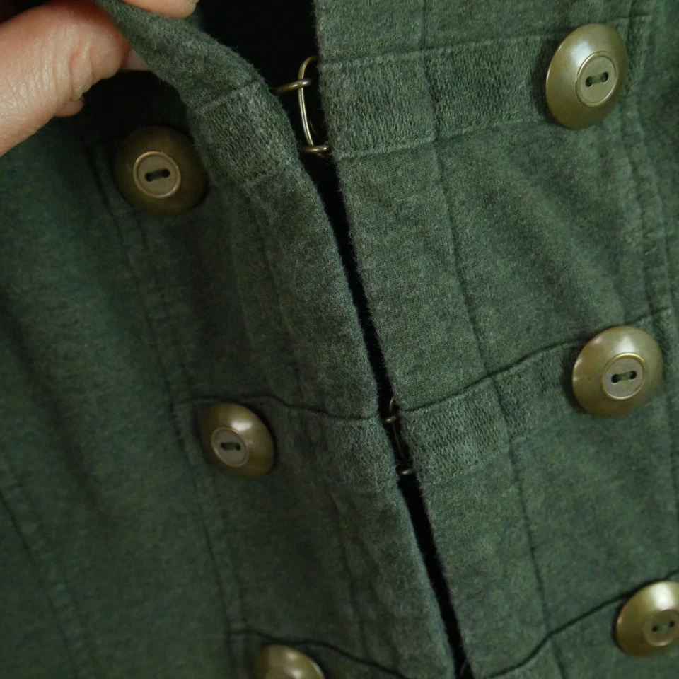 Vintage Y2K Small Military Jacket Twee Olive Drab Steampunk Pirate Cosplay - Image 4 of 4