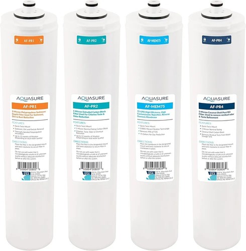 The AF-CP75 4 stages replacement filter set for AS-PR75 Osmosis RO Water Filter