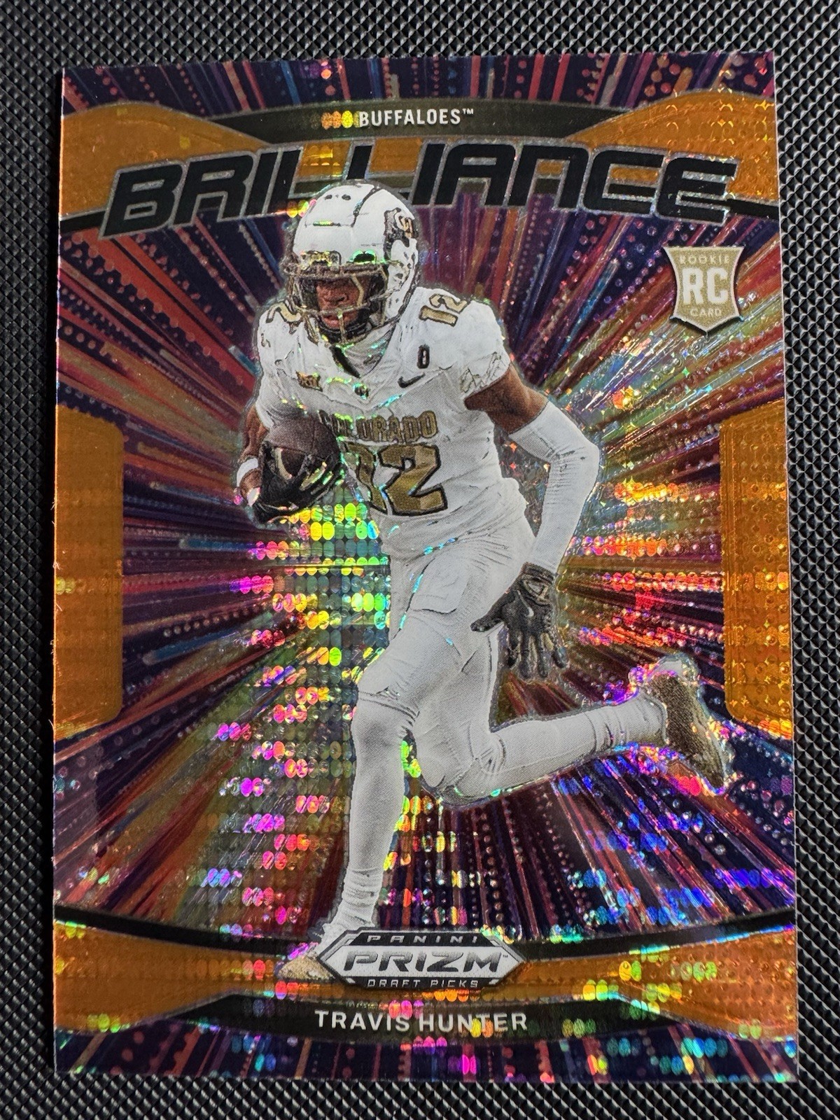 Travis Hunter (RC) Orange Pulsar /75 Brilliance 2025 Panini Prizm Draft Picks