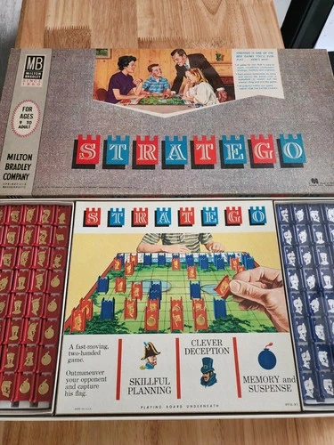 Vintage Stratego Board Game Milton Bradley 1962 - 100% Complete VERY NICE