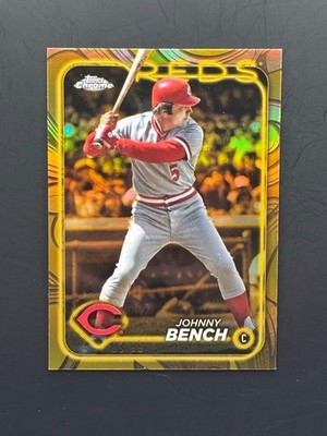 2024 Topps Chrome Gilded Johnny Bench #137 #/99 Reds