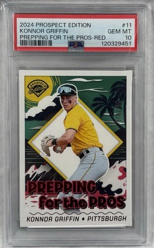 2024 Prospect Edition Prepping For The Pros #11 Konnor Griffin Red /199 PSA 10