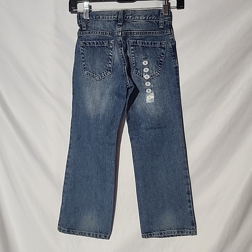 NEW - Size 5 - OLD NAVY Medium Blue Boot Cut Jeans - Adjustable Waist - Picture 4 of 8