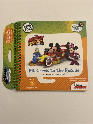 SEE PHOTOS LeapFrog LeapStart Mickey and the Roadster Racers Activity Book Rare!