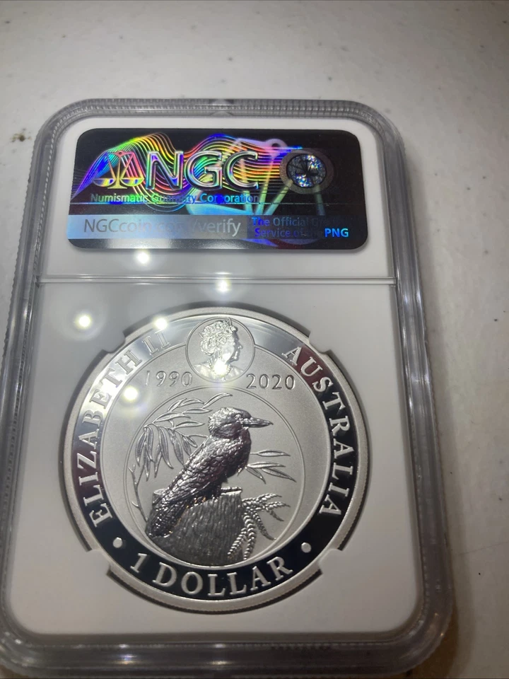 2020 1 Oz Silver Melbourne Money Expo Kookaburra - Heath Privy NGC MS 70! ER - Image 2 of 2