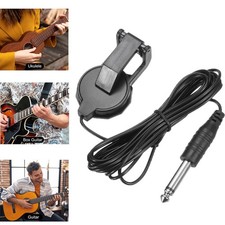 Clip-On Guitar Pickup with 1/4 Inch Plug for Acoustic Guitar Ukulele Violin