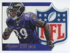 2014 Panini Prestige STEVE SMITH NFL Shield Die-Cut Acetate #25 Baltimore Ravens