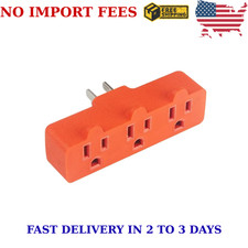 Heavyduty Grounded Triple Tap Adapter 3way Electrical Splitter 3 Outlet 2 pack 