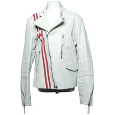 Wrangler, Lederjacke, Damen, Größe: L, W4408ZA02, Weiß/Rot, Leder #2WU