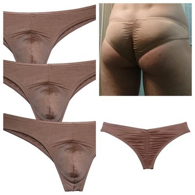 Sexy Men's Mini Bikini Briefs Underwear Pucker Back Hipster Men Cheeky Briefs