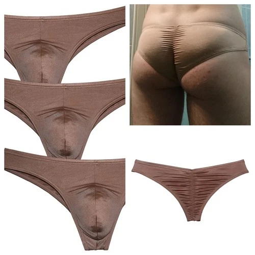 Sexy Men's Mini Bikini Briefs Underwear Pucker Back Hipster Men Cheeky Briefs