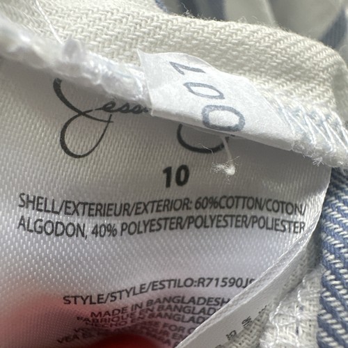 Girls Size 10 Blue And White Striped Romper By Jessica Simpson - Picture 11 of 11