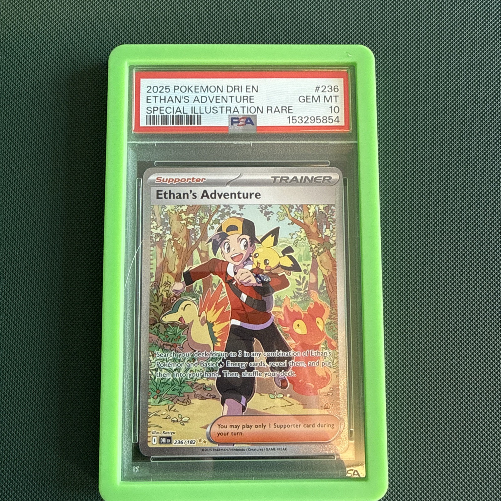 Ethan's Adventure 236/182 Special Illustration Rare Pokemon PSA 10