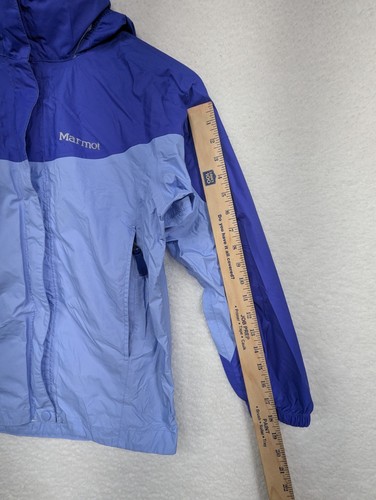 Marmot Jacket Girls Purple Full Zip Windbreaker Nylon Mock Neck Pockets L - Picture 5 of 7
