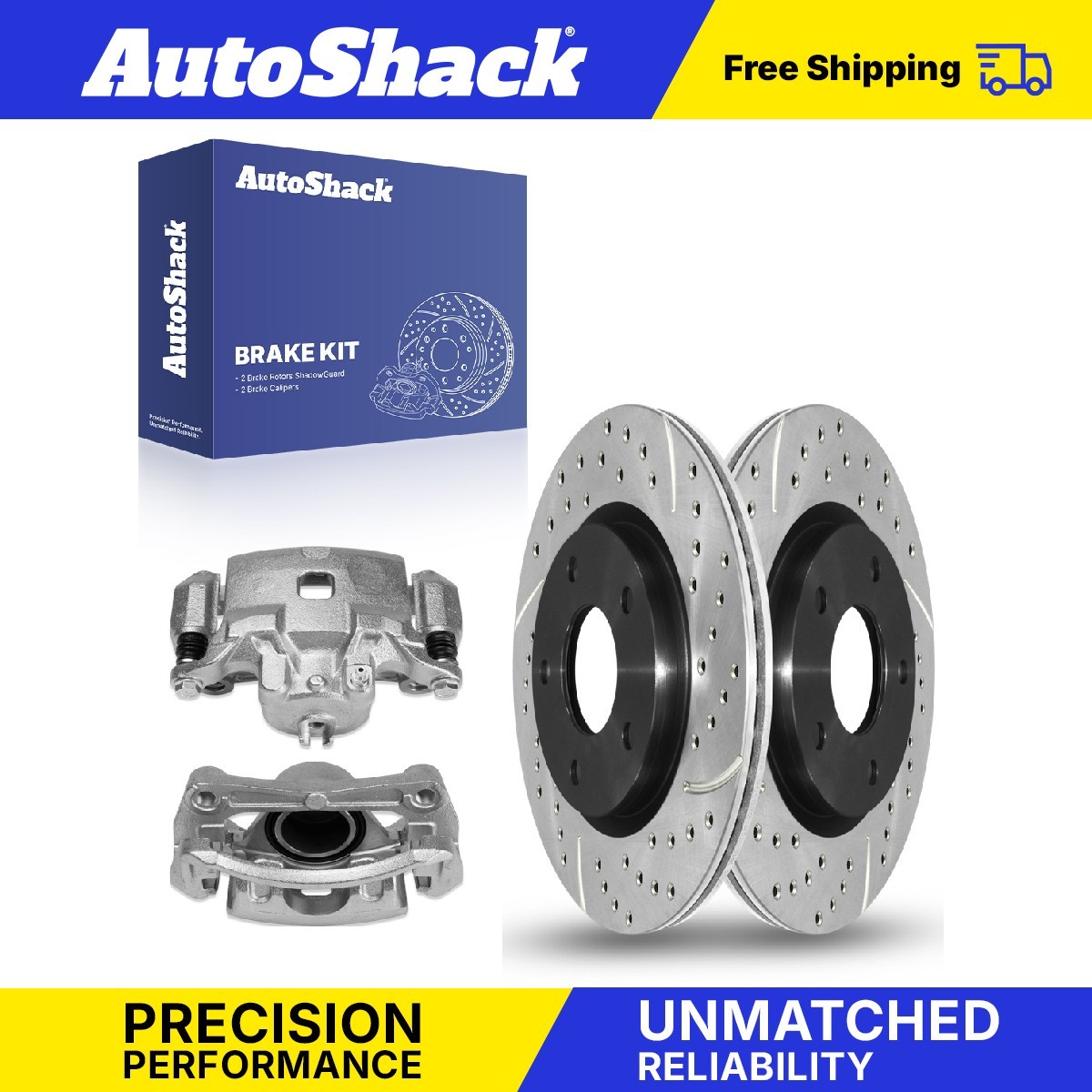 2013-2019 Nissan Sentra Front Drilled Slotted Brake Rotors & Calipers