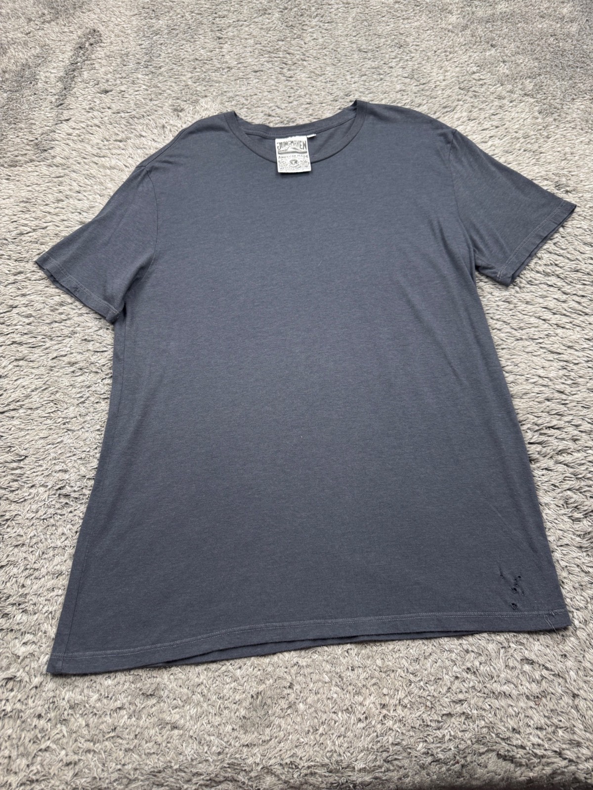 Jungmaven Shirt Men XL Charcoal Gray Hemp Organic Cotton Short Sleeve Crewneck