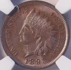 1895 Indian Cent, NGC MS64BN, Very Choice Uncirculated, Sharp Strike, Lustrous!