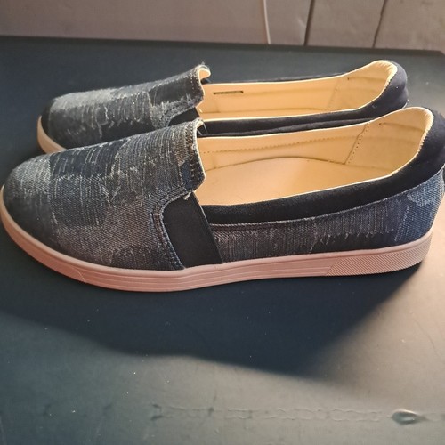 Revitalign Orthotic Stonewashed Patchwork Denim Slip-Ons Size US 11D - Picture 13 of 15