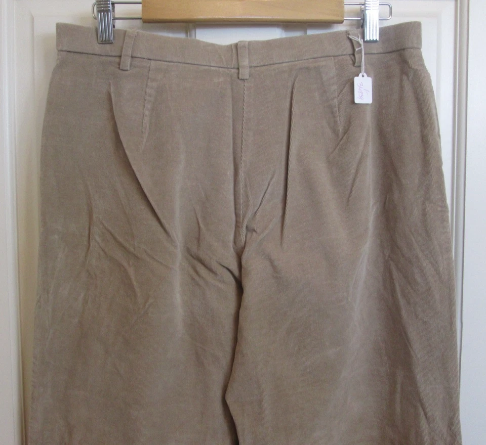 Briggs New York Brown Corduroy Pants Womens Size 14P 33x26.5 Stretch 1-34839 - Image 3 of 4