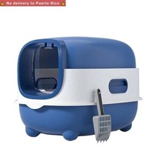Enclosed Cats Litter Box with Lid and Scoop, ...