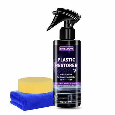 Plastic Restorer for Cars Ceramic Plastic Coating Black Trim Quick Restoratio...