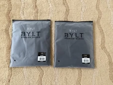 Lot of 2 BYLT Mens Drop-Cut Lux Black T-Shirts Size Medium Brand New NWT M