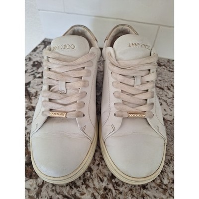 Jimmy Choo White leather  Sneakers  eu 38 us 8