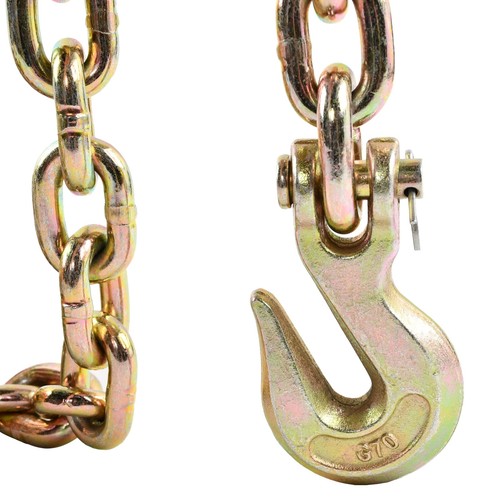 3/8" 20ft Transport Tow Chain Tie Down Binder w/Grade 70 Hooks Truck Traile - Picture 6 of 7