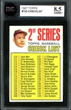 1967 Topps MLB Baseball #103 Mickey Mantle Unmarked Checklist KSA 8.5 NM-MINT +