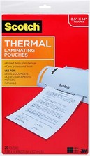 Scotch Thermal Laminating Pouches, 8.5" x 14" Inches, 20 Pouches