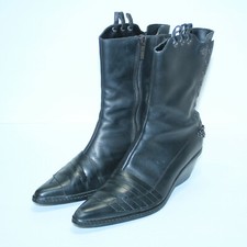 NICE Harley Davidson Black Women's Vannis Heel Chain Mid 84381 Boots/Booties 6 