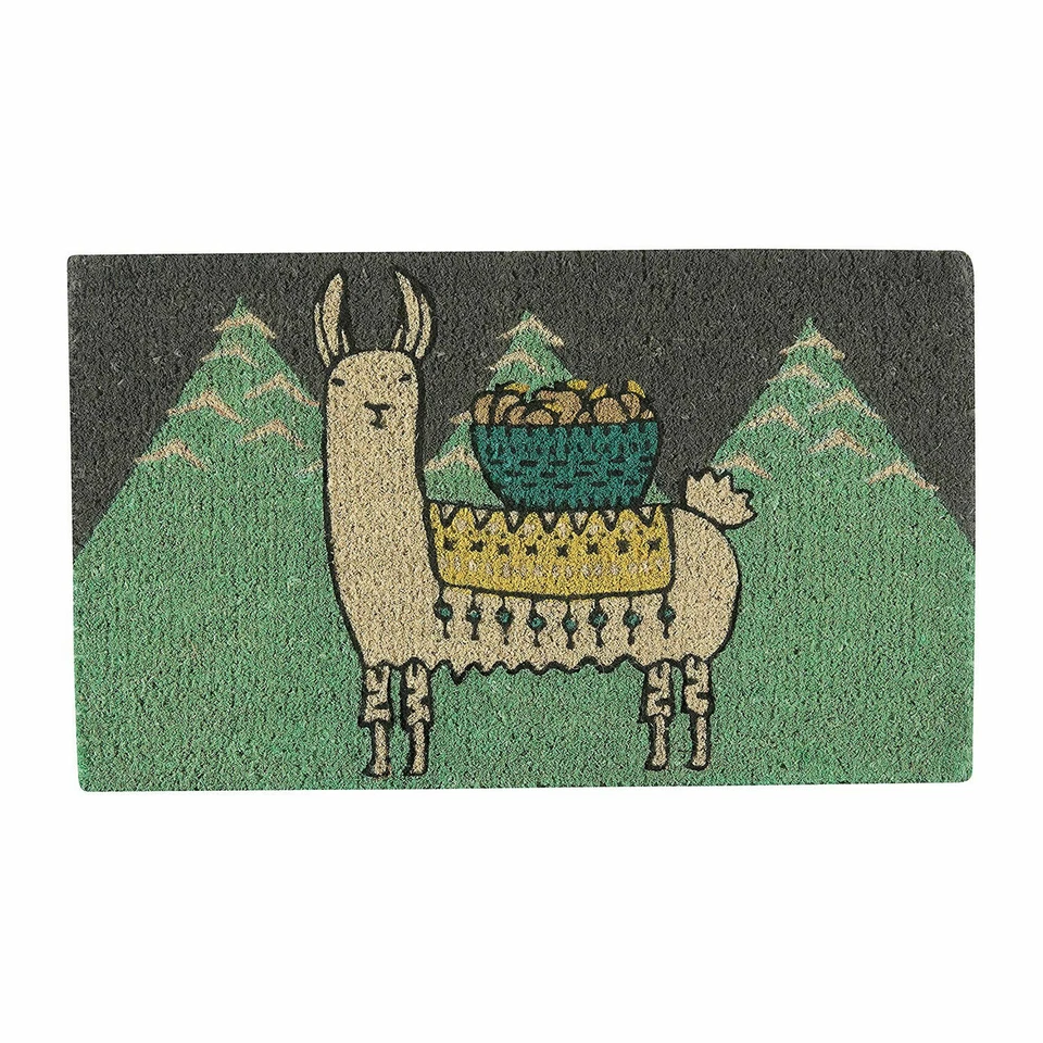 DANICA NOW DESIGNS 'LLAMARAMA' DOORMAT 18"X30"X1" COIR FIBER ECO-FRIENDLY NEW