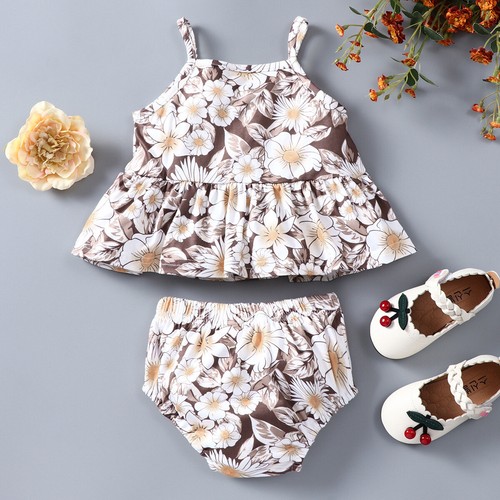 Toddler Baby Girl Fashion Outfits Suspenders Top+Briefs Suit Summer Casualwear - Bild 3 von 8