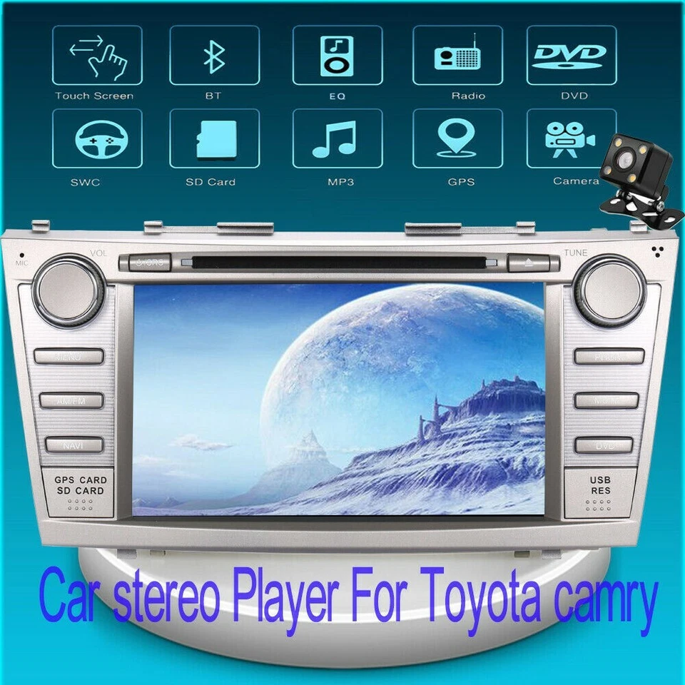8" For Toyota Camry CD DVD GPS Navi Car Radi Stereo 2007 2008 2009 2010 2011 - Image 3 of 4