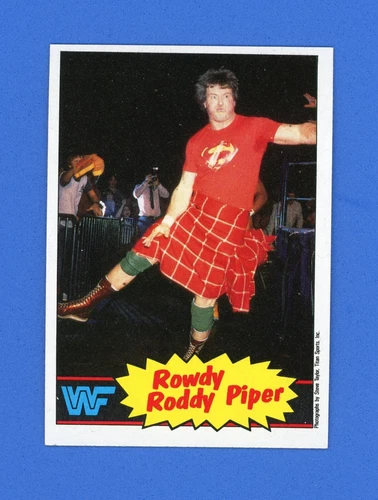 1985 Topps WWF ROWDY RODDY PIPER Wrestling Rookie Card #7 ~ NM-NM/MT ~ WWE ~