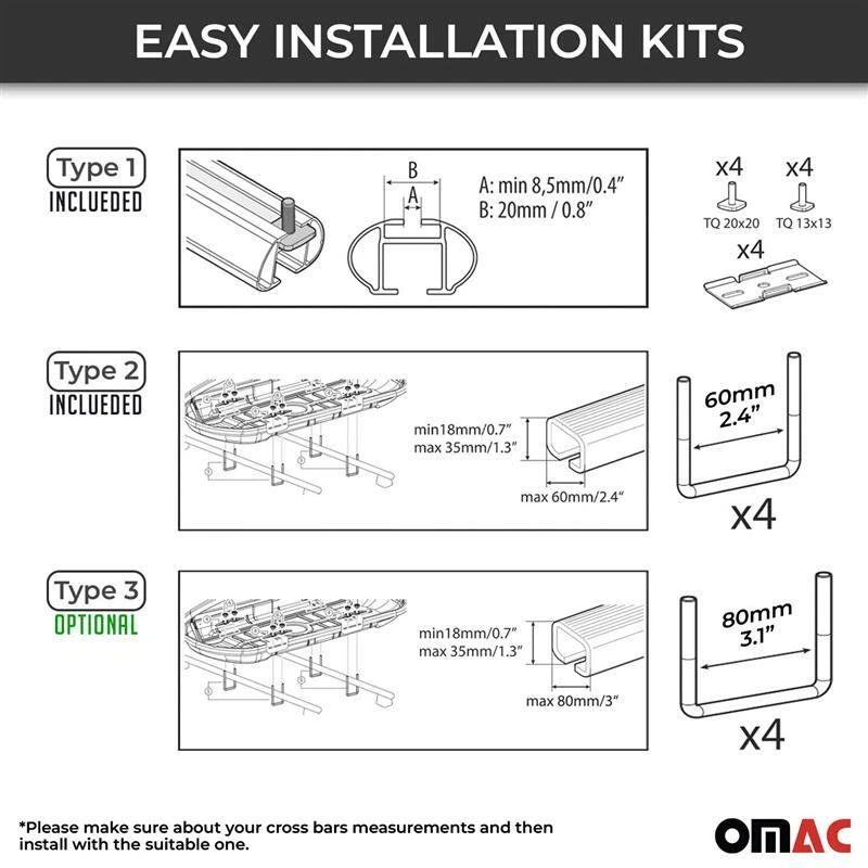 Caja de techo 11 pies cúbicos soporte de carga en techo para Porsche negro 1 pieza Foto 4 de 4