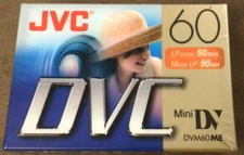 MINI DV TAPE - JVC DVC 60 60ME Brand New Sealed UPC 046838013591