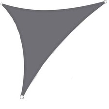 NNEOBA Premium Triangle Sun Shade Sail with Ropes Grey 