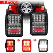 2007-2018 For Jeep Wrangler Jk Jku Pair Led Tail Lights Rear Brake Reverse Turns