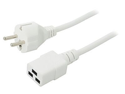 SN25-3/10/2WH Kabel 3x1mm2 CEE 7/7 (E/F) Stecker,IEC C19 weiblich PVC 2m LIAN DU
