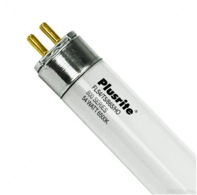 Plusrite (5 Pack) F54T5/865/HO T5 Tube, 46 Inch, 54W, 6500K Daylight, 4700 G5