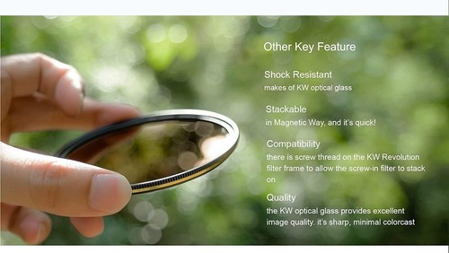 Kase Wolverine Revolution 52mm Entry Filter Kit Magnetic CPL ND8 ND64 Lens Cap - Picture 6 of 6
