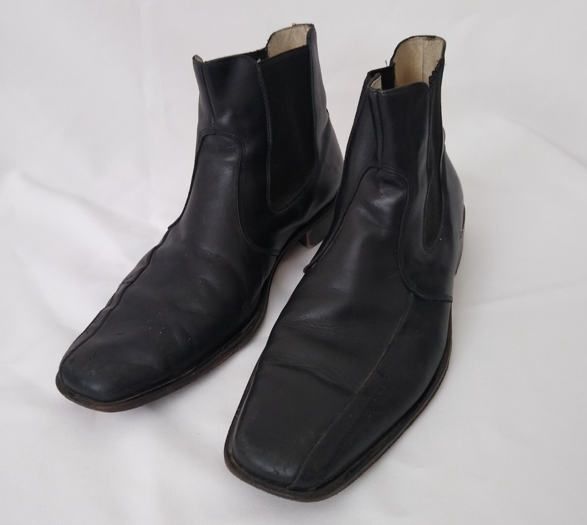 Kenneth Cole NY Leather Men Ankle Boots 11 Black Made In  display picture 1