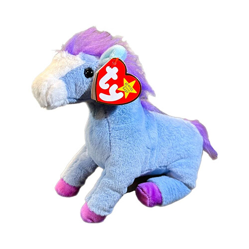 TY Beanie Baby - CLEMENTINE the Blue Horse (8 inch) - MWMTs Stuffed Animal Toy