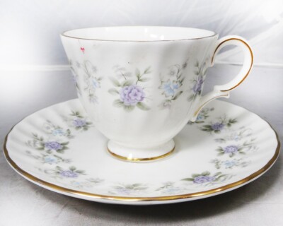 ALPINE SPRING by Minton Demi Footed Cup & Saucer NEW NEVER USED made in England
