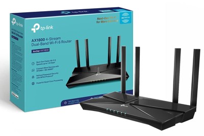 TP-Link Archer AX1800 WiFi 6 Router, Next-Gen Dual Band AX1800 Mbps Gigabit W...