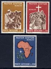 VATICAN Sc#473-5 1969 Pope Paul VI to Uganda MNH